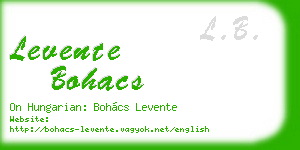 levente bohacs business card